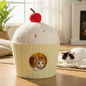 Foldable Cupcake Cat Bed with Washable Cushion,