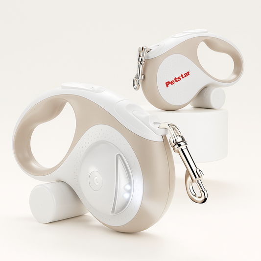 Petstar Retractable Pet  Leash with Light & Waste Bag Holder