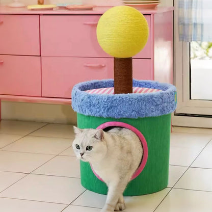 Zeze Cat Scratcher Bed with Scratching Post