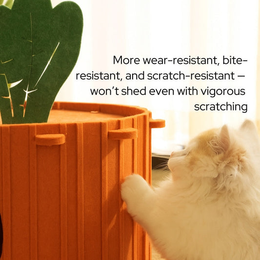 Foldable Cat Cave with Scratch-Friendly Surface & Easy-Clean