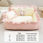 Washable Cozy Ruffled Pet Bed for All Size Pet