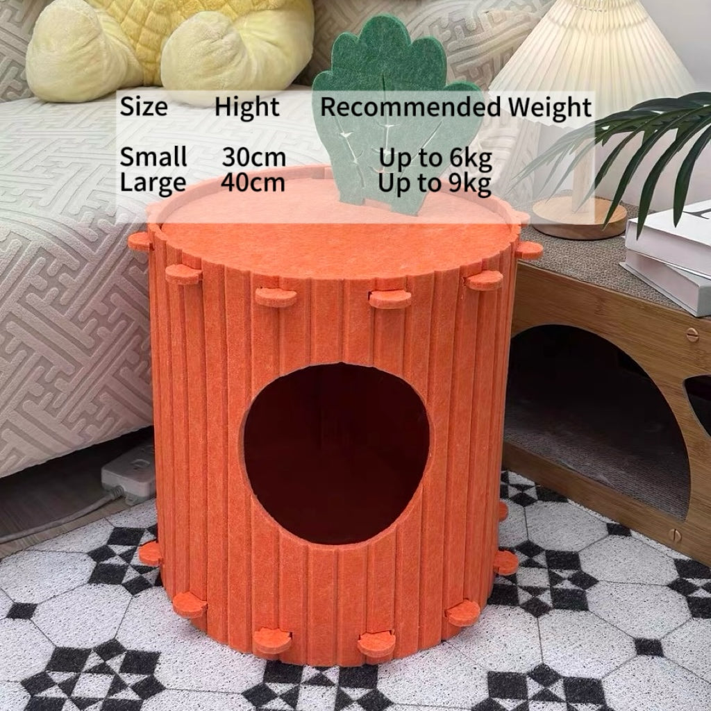 Foldable Cat Cave with Scratch-Friendly Surface & Easy-Clean