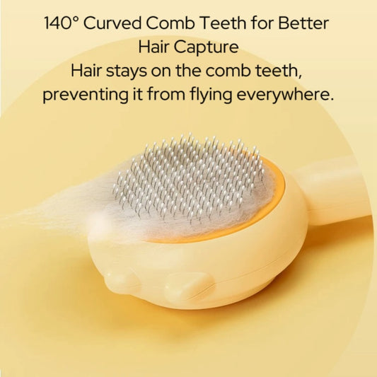 Self-Cleaning Pet Shedding Brush for Cats and Dogs