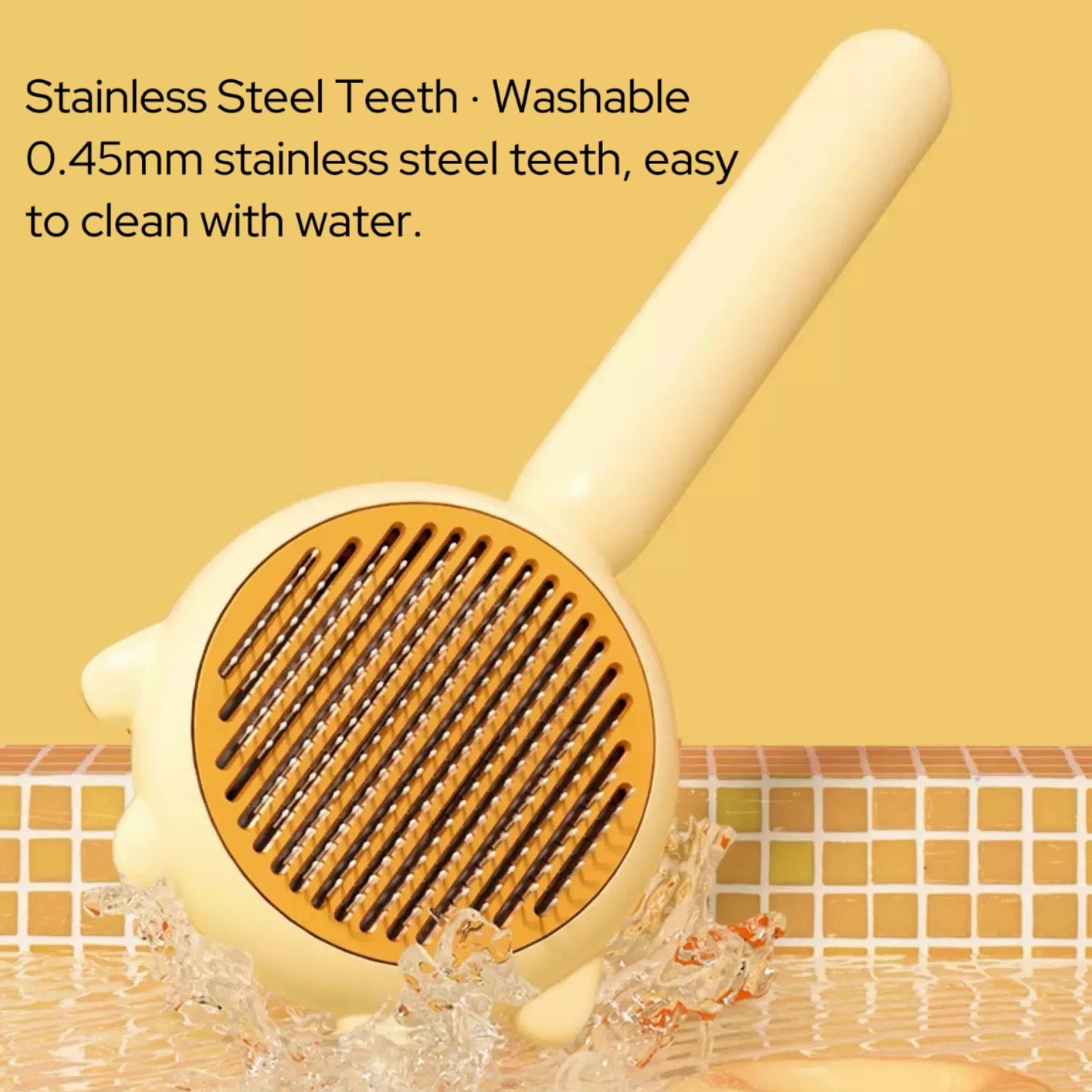 Self-Cleaning Pet Shedding Brush for Cats and Dogs