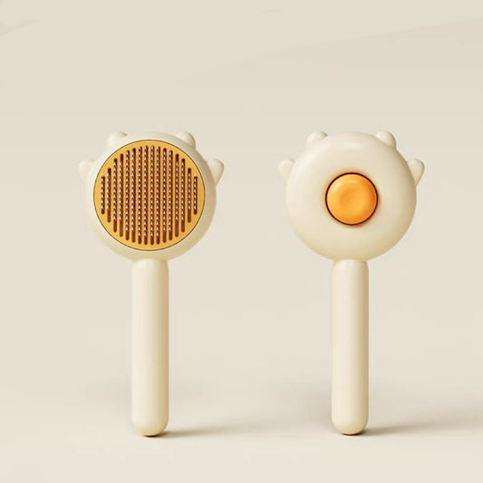 Self-Cleaning Pet Shedding Brush for Cats and Dogs