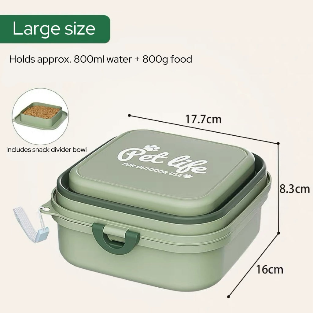 Portable Collapsible Pet Food & Water Bowl