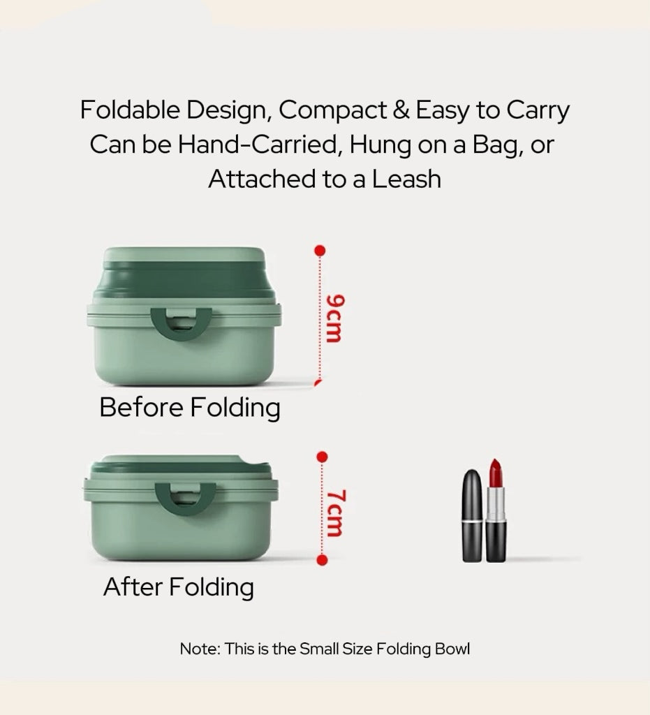 Portable Collapsible Pet Food & Water Bowl