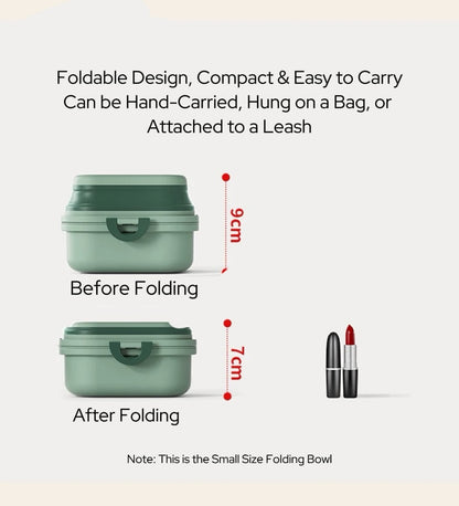 Portable Collapsible Pet Food & Water Bowl