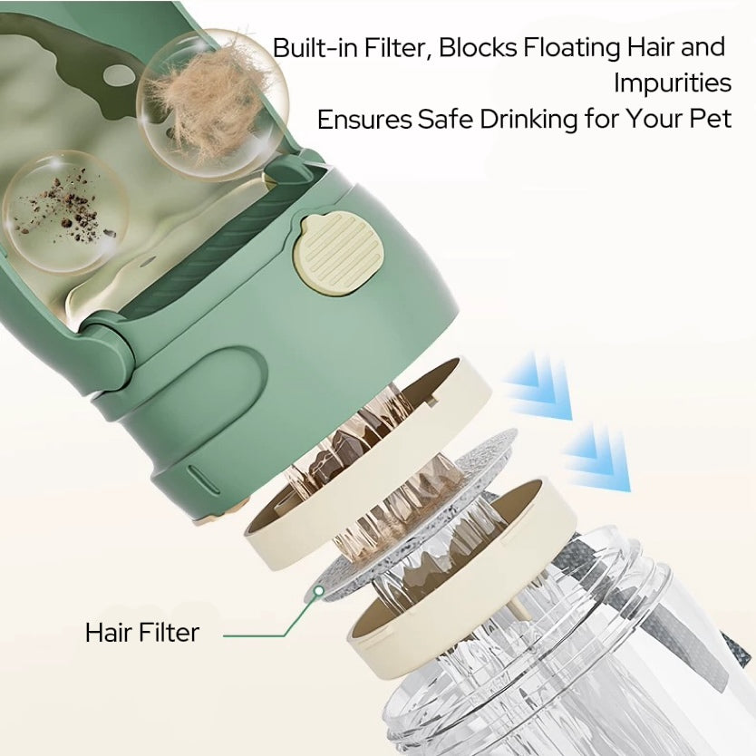 2-in-1 Portable Pet Water &amp; Food Bottle