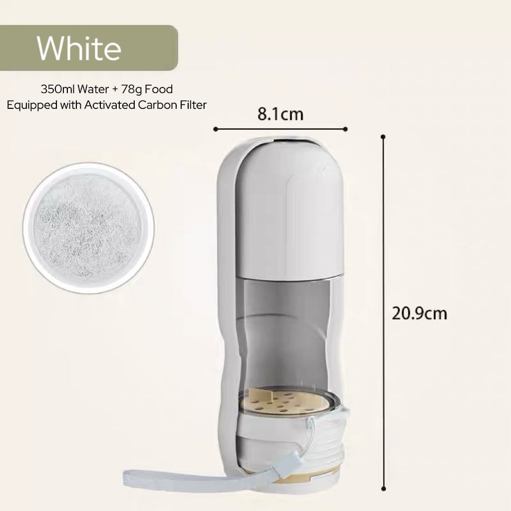 2-in-1 Portable Pet Water &amp; Food Bottle